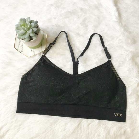 Victoria's Secret Other - Victoria's Secret Black & Gold Sports Bra